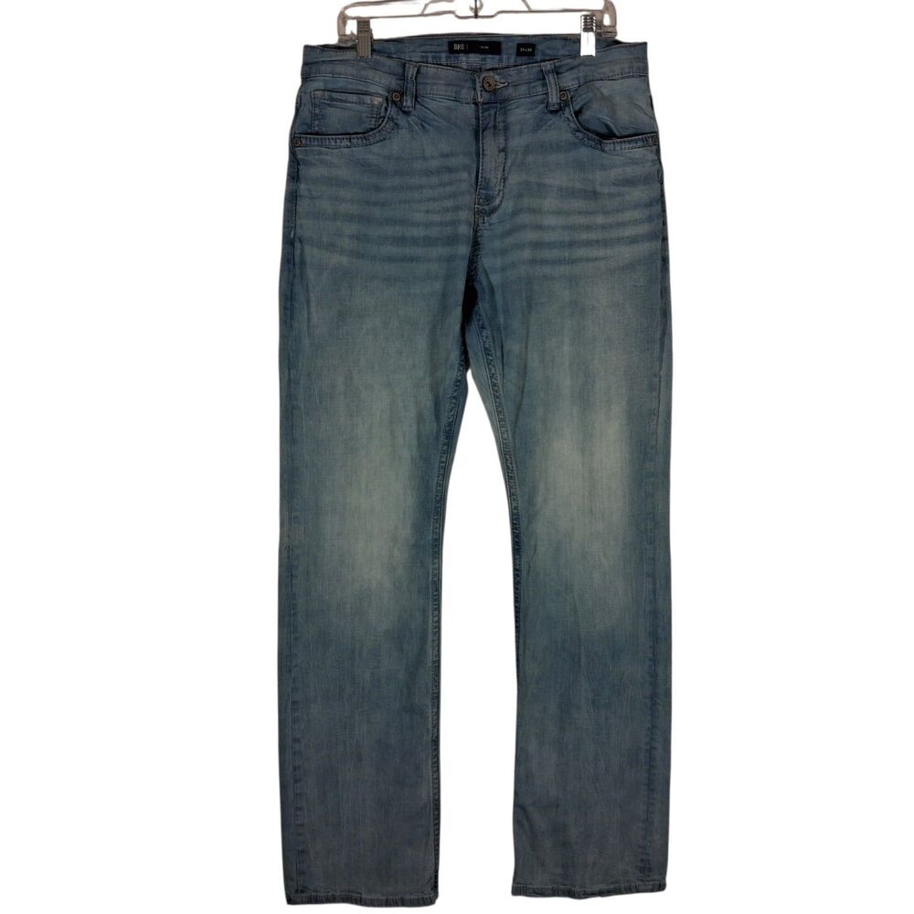 BKE Buckle tyler jeans mens 34x34 blue denim straight leg fit rock FNP23276